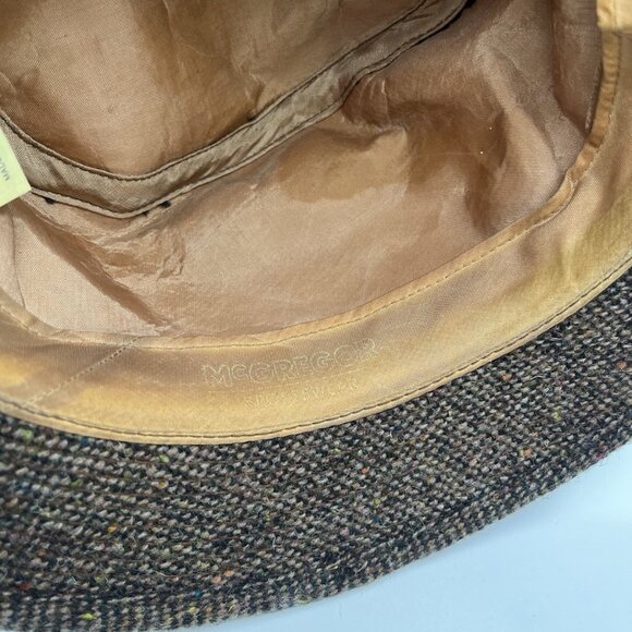 Vintage 60s MCM McGregor Wool Tweed Fedora Hat Small 6 3/4–6 7/8 Union Made USA - Picture 9 of 10